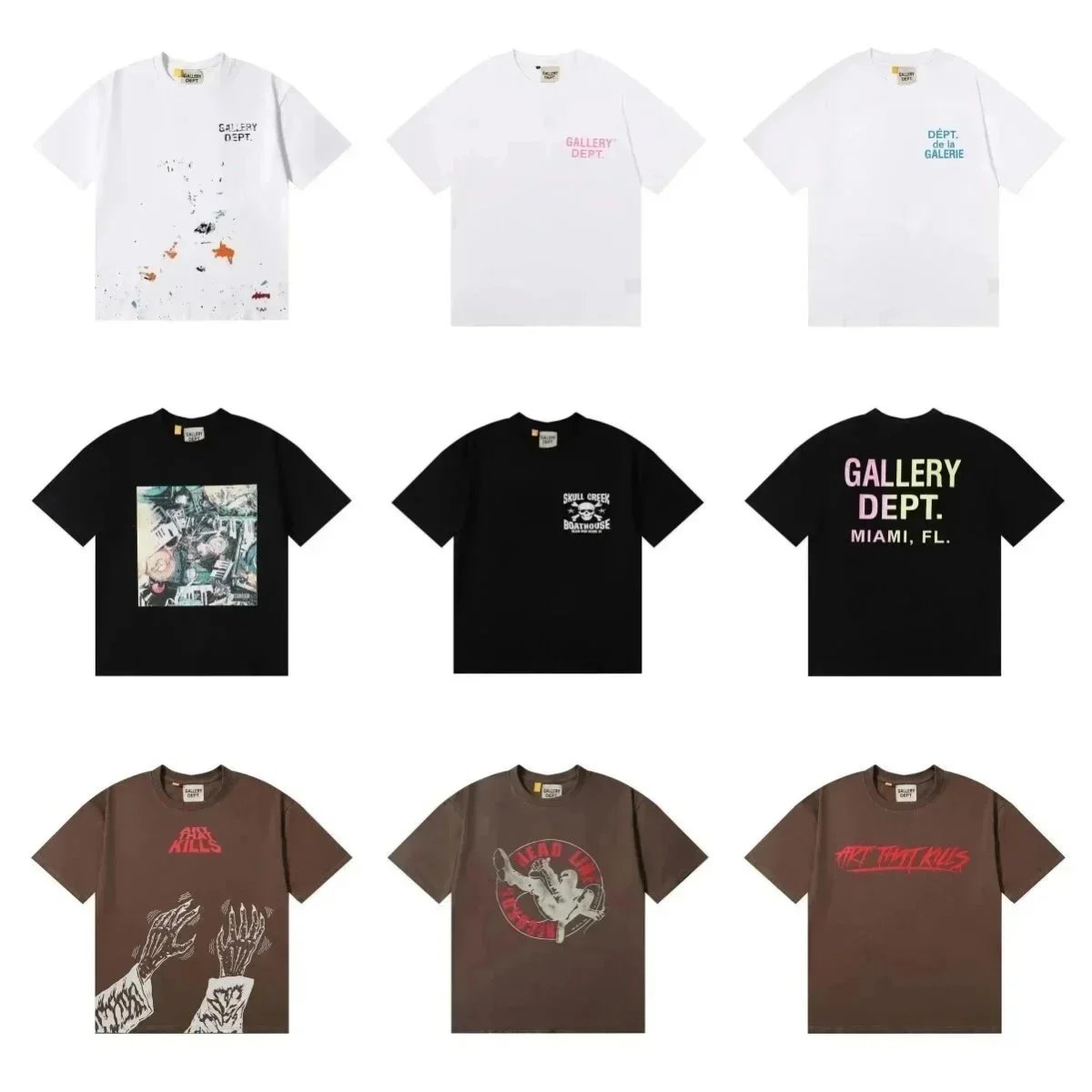 Gallery Dept  T-shirts   ZW1 Fashion short sleeve