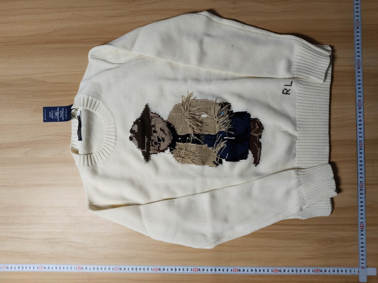  Ralph Lauren Sweater Cotton Bear Embroidered Long Sleeve Sweater CY