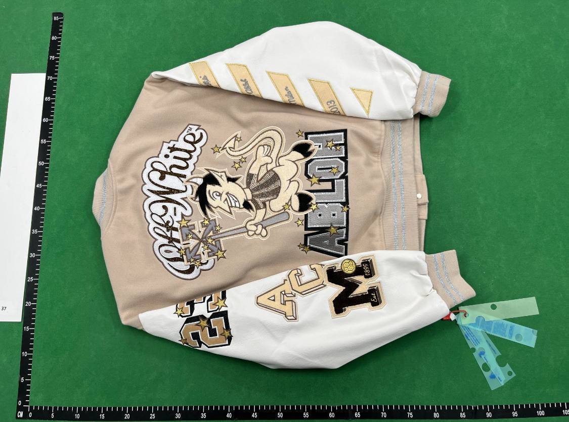 OFF WHITE JACKET Baseball Suit Men's Spring and Autumn Japanese Loose Bomber Jacket Couple's Coat Men