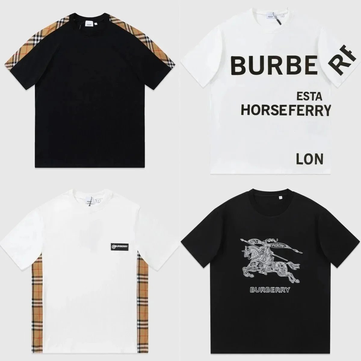 Burberry T-shirt short sleeve （35 CP）XW26 high quality Embroidery Short Sleeve Set/1:1 quality XW