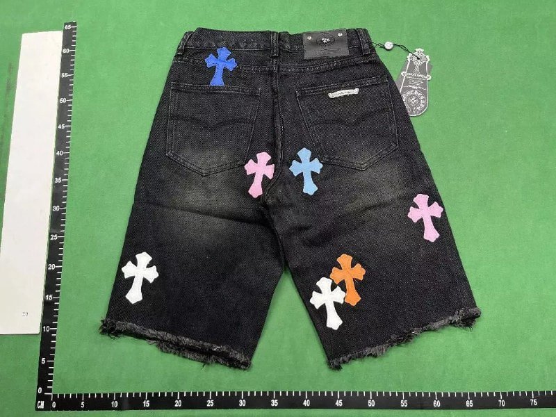 Chrome hearts denim shorts  (25 CP)Classic hot style washed distressed jeanscnbuyvip.comcnbuyvip.com