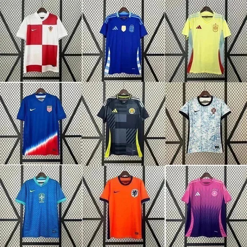 Football Jersey  XL10 European Cup National Team Football Jersey England Portugal France Netherlands