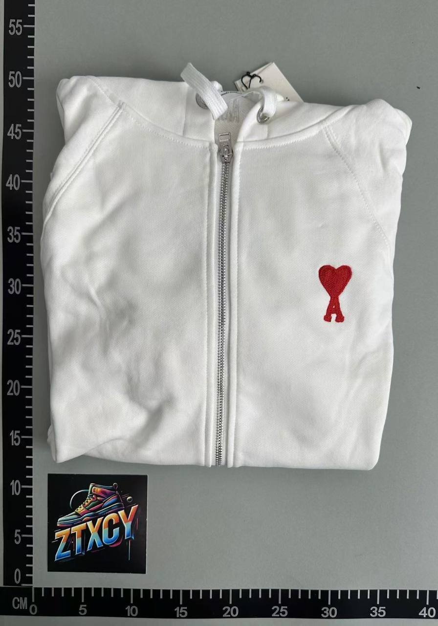 AMI Hoodie Couple's suit Classic Love Cotton Loose Round Neck Shoulder Hooded Sweat Casual Leg Trousers CY