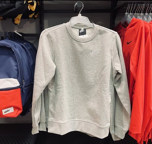 Nike hoodie Men's and women's sports leisure crew neck pullover cotton fleece-lined warm breathable embroidery small hook long sleeve