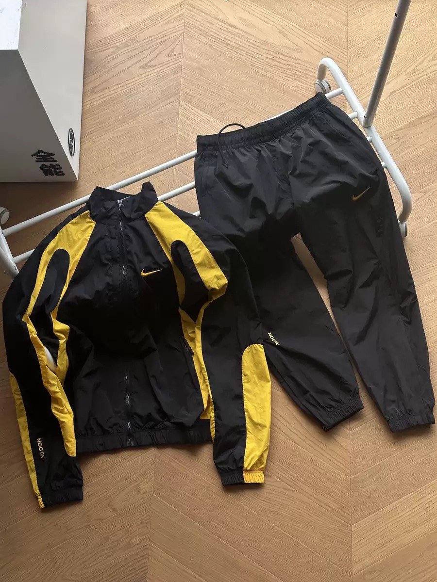  Nike x Nocta running Jacket Hoodies Pants Tracksuit set YY05 quick-drying breathable running pants zipper fitness training sportswear
