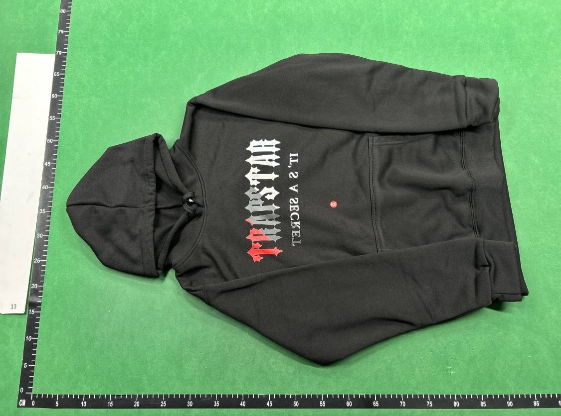 Trapstar Hoodie HF017TOP Embroidered suit fleece-lined Hooded Sweat Foot-up Sports Casual Long Guard Pants