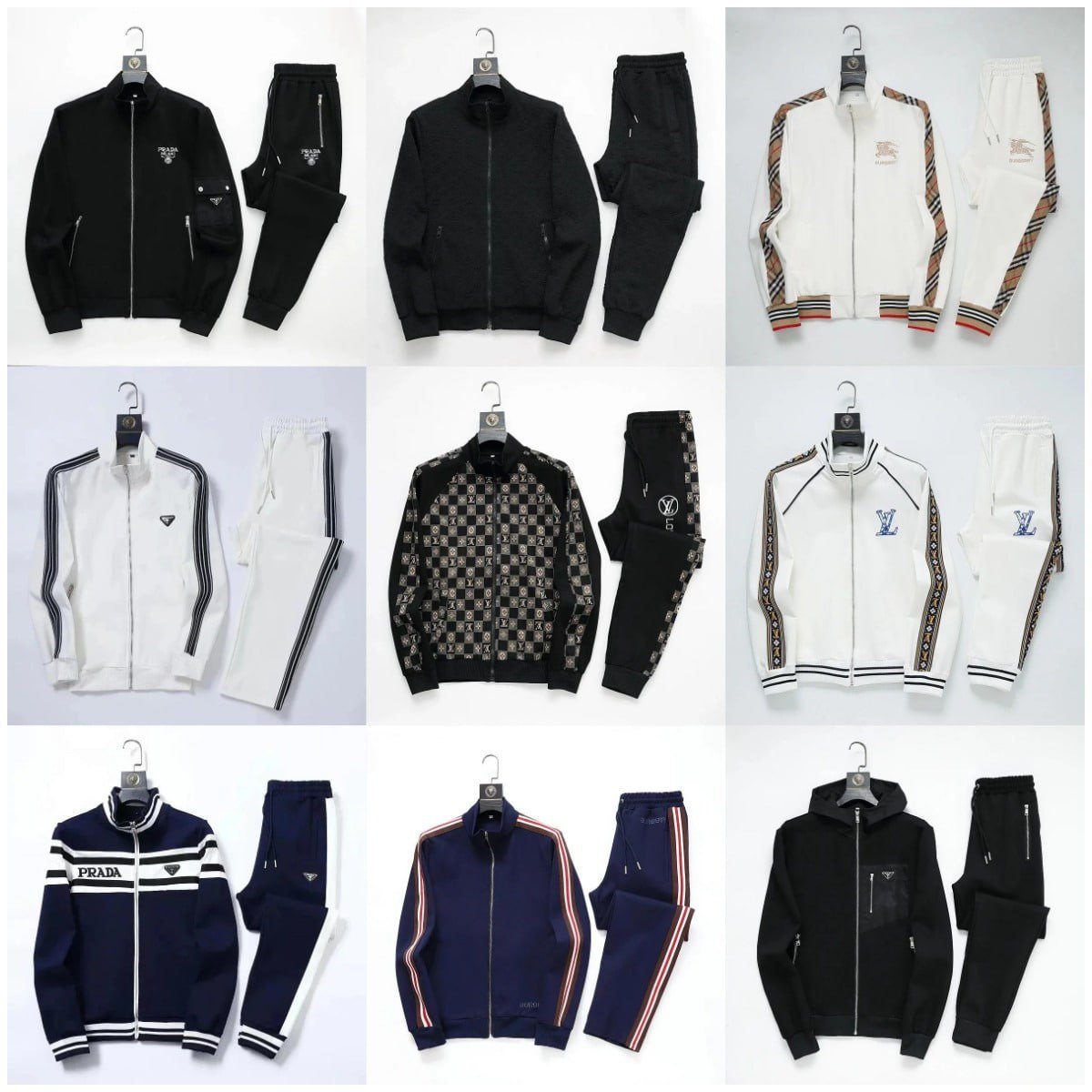PRADA&LV&GUCCI&Burberry&DIOR$Fendi Set Hoodie jacket HJ03 high quality new suit