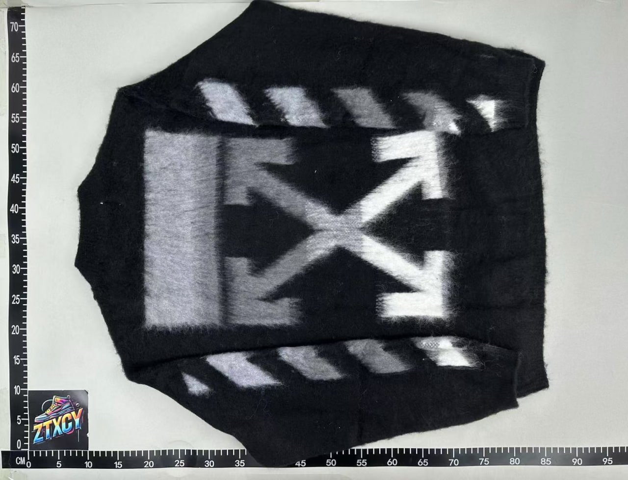 OFF-WHITE sweater Sweater Gradient Print Men's and Women's Loose Sweater Top Collection CY
