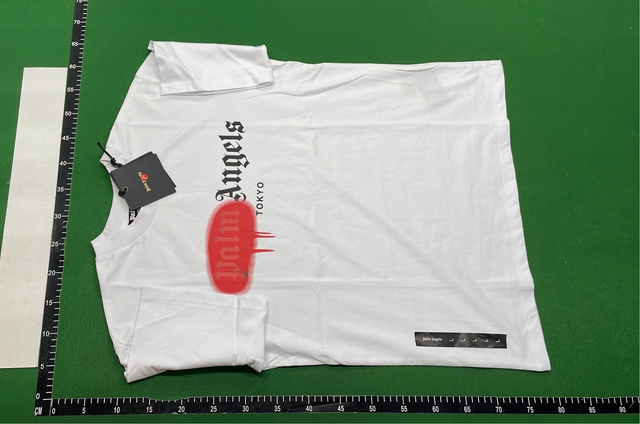  Palm Angels T-shirts JL10 Creative Graffiti Letters Loose Short Sleeve for Men and Women