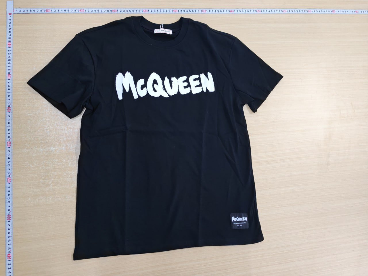  McQueen T-shirt Letters graffiti colorful men's and women's T-shirt CY