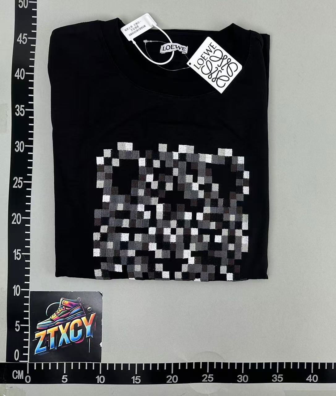  LOEWE T-shirt Classic Letter Embroidery Spelling Short Sleeve Collection CY