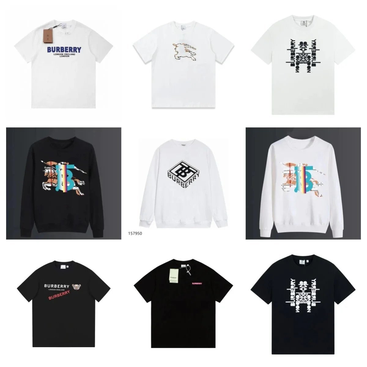   Burberry T-shirt（40 style TOP） JR1 spring and summer loose simple letter T-shirt quality first-class label complete