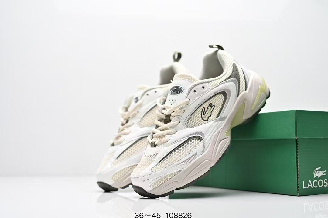  LACOSTE Shoes  Fashion Crocodile Shoes Breathable Lightweight Low Life Casual Shoes