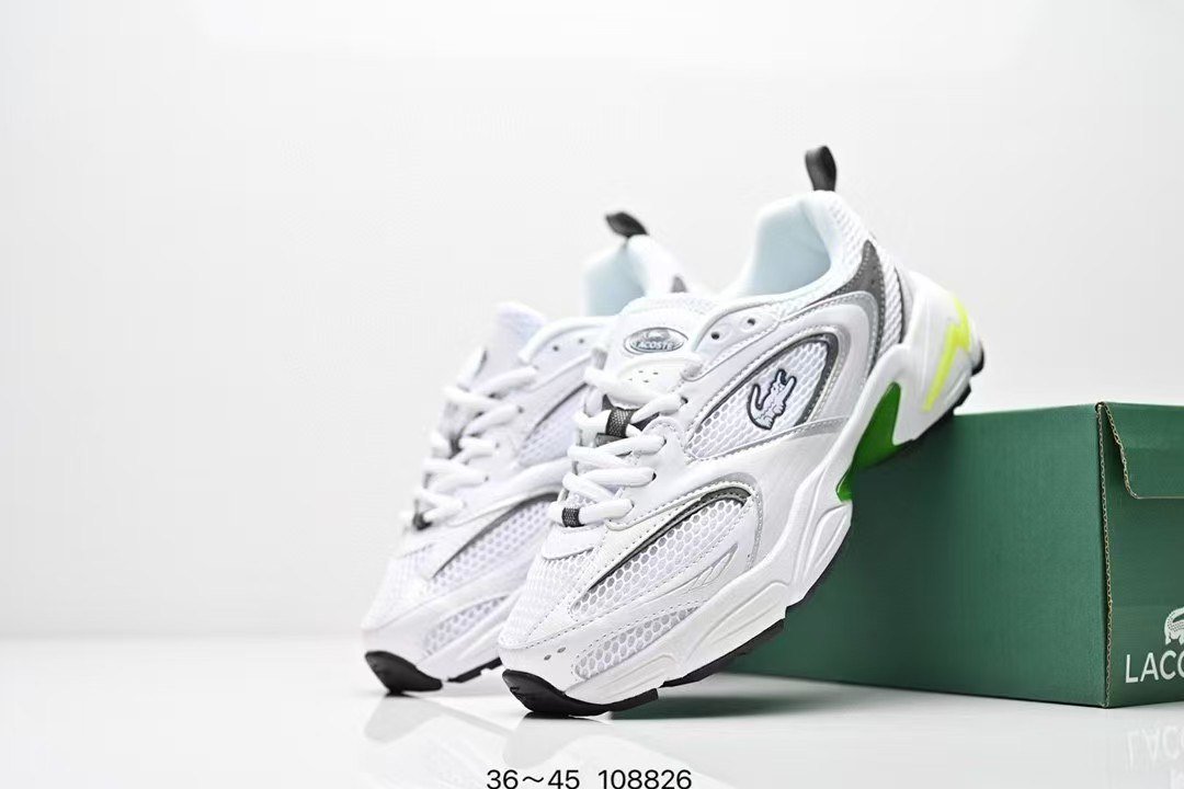  LACOSTE Shoes  Fashion Crocodile Shoes Breathable Lightweight Low Life Casual Shoes