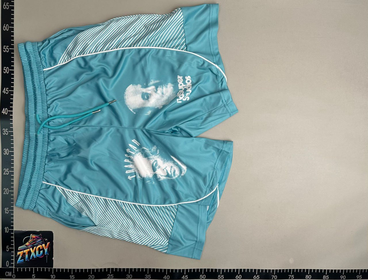 Letter loose round neck short sleeve T-shirt suit shorts-JS Letter loose round neck short sleeve T-shirt suit shorts JS