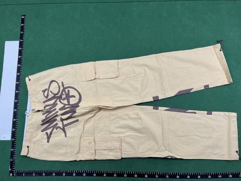 Printed elastic neutral pants