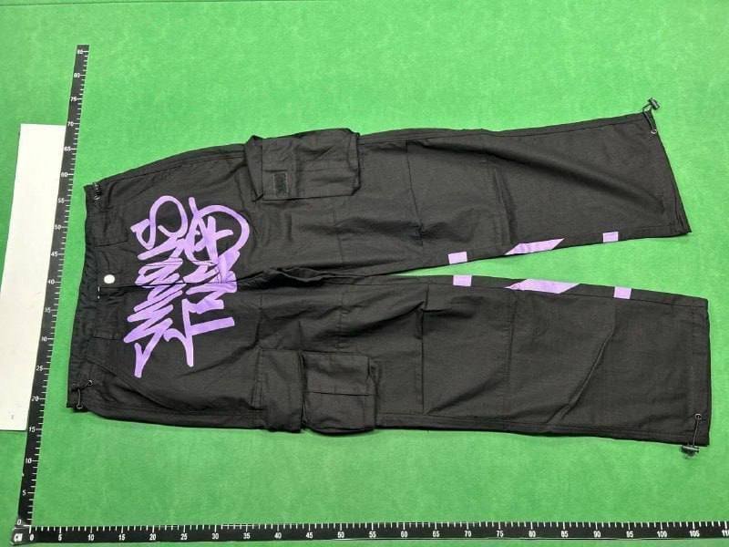 Printed elastic neutral pants