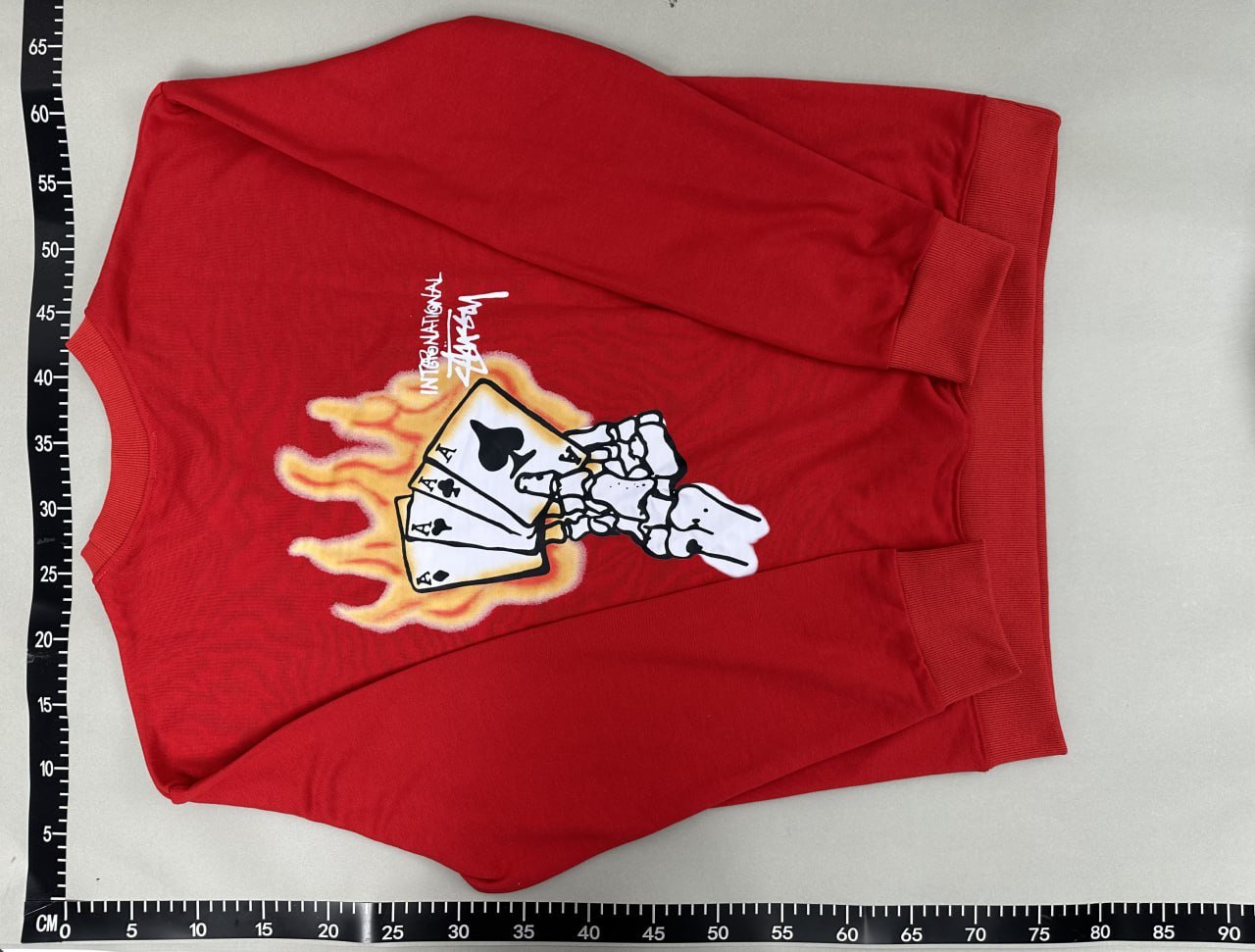 Stu * sy crewneck sweat 13 round neck sweater