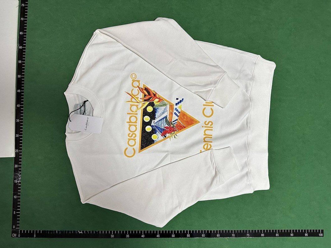 [620CA9] high quality letter painted printed terry round neck sweater