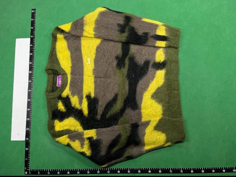 WDD01 American Street Hip Hop Embroidered Alphabet Collar Zipper Cardigan Knitted Sweater