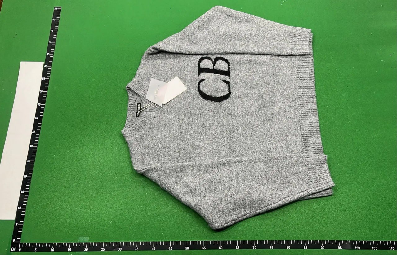 HK182025 Autumn and Winter Three-standard Complete Letter Logo Knitted Sweater Men's and Women's Loose Casual TOP