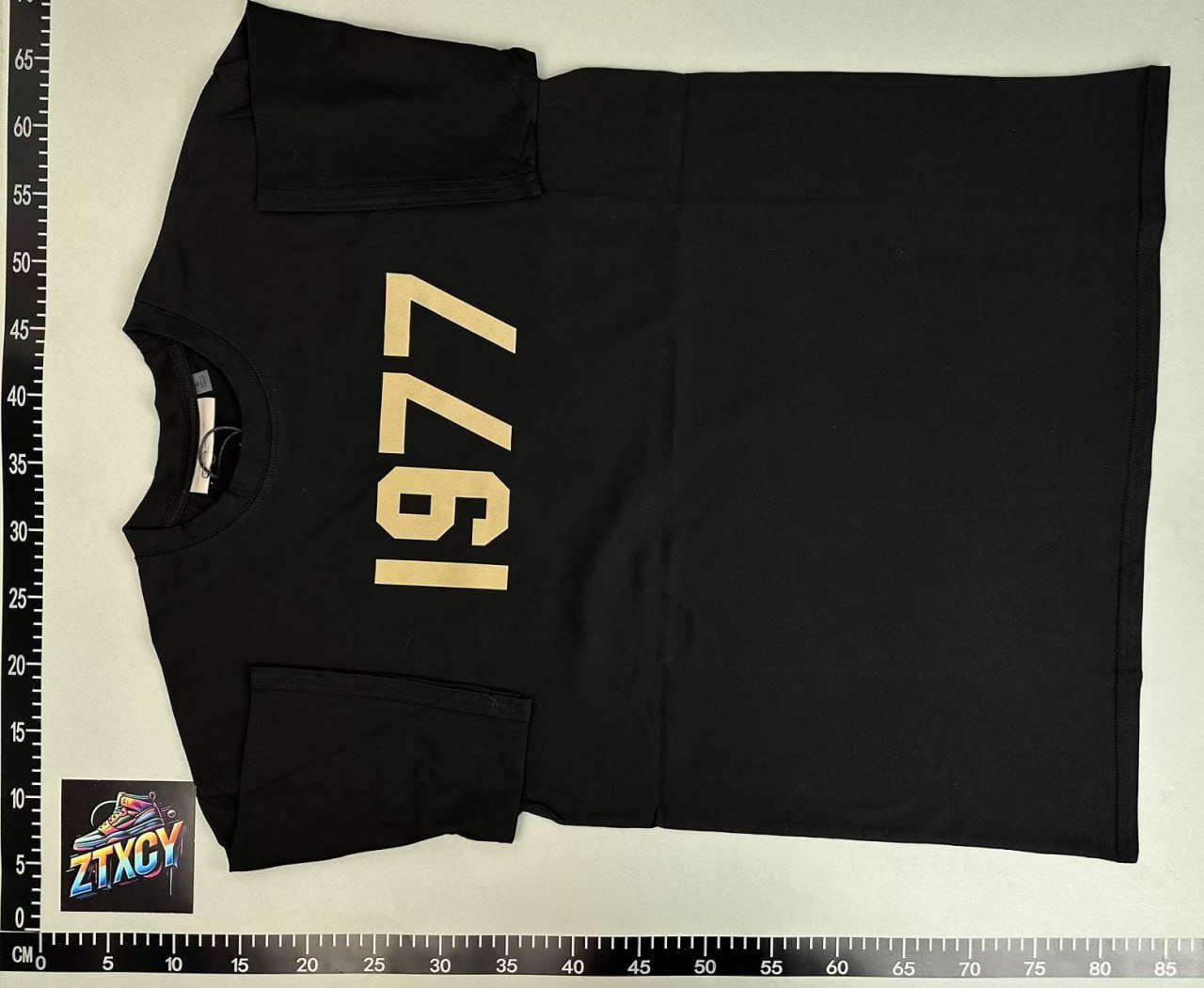 High Street Casual 1977 Short Sleeve Loose Casual American Men and Women Couple T-Shirt JS