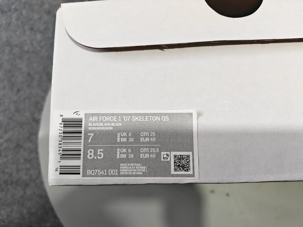 OG 1 '07 Skeleton Casual sneakers