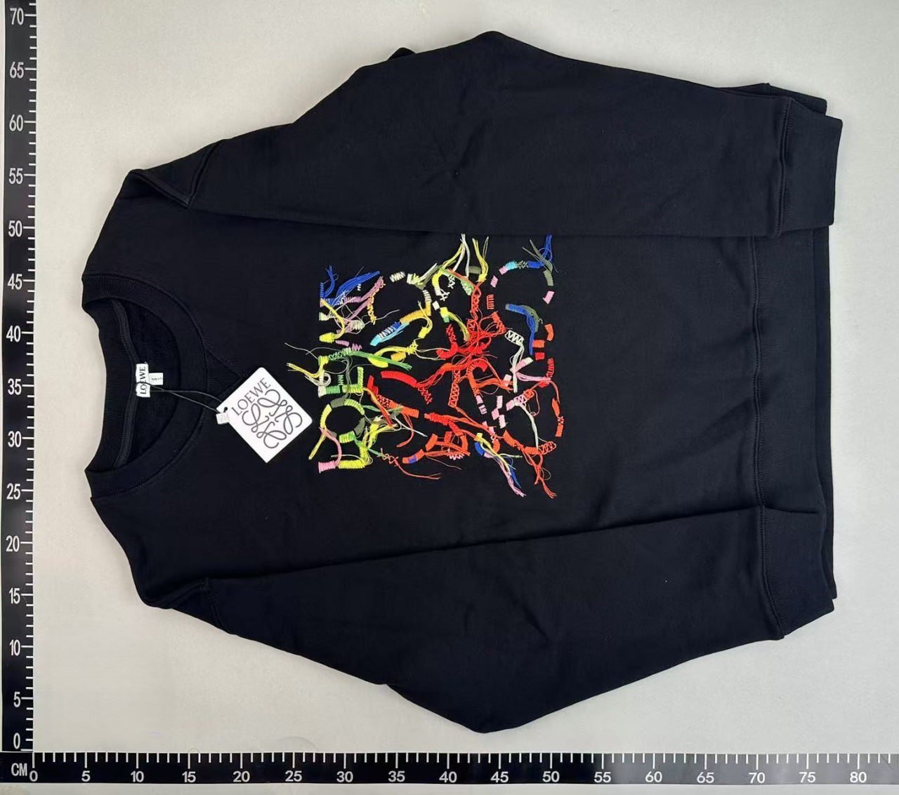 New Embroidered Alphabet Digital Spray Painting Men's and Women's Crewneck Sweat CYD1