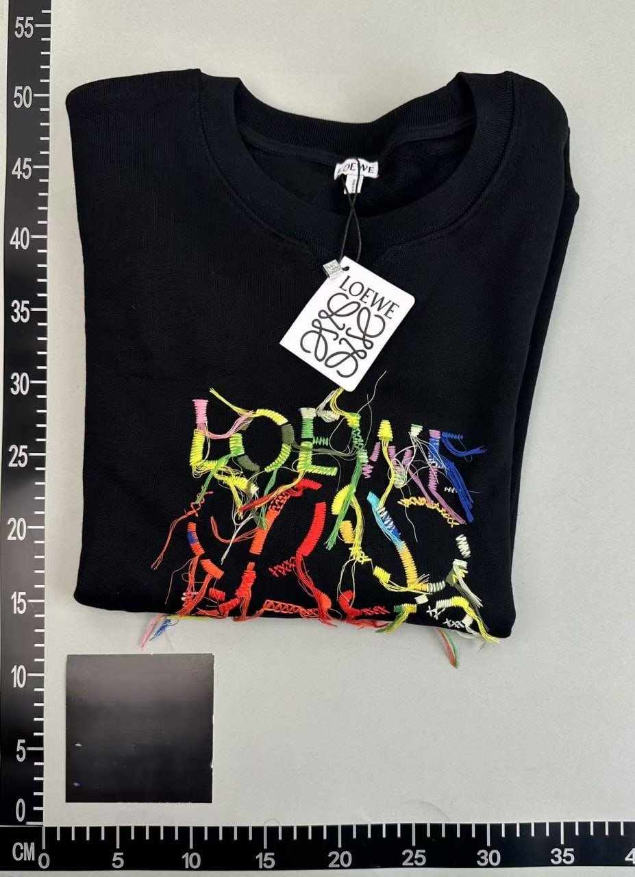 New Embroidered Alphabet Digital Spray Painting Men's and Women's Crewneck Sweat CYD1